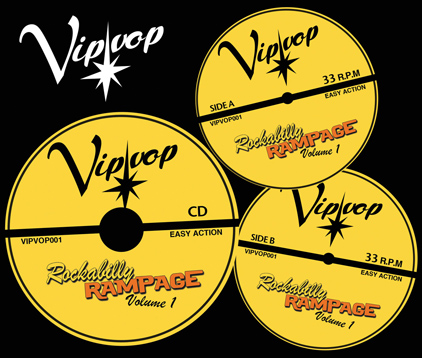 Rockabilly Rampage Vipvop Easy Action Sleeve Design by Sophie Lo